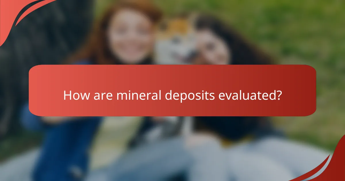 How are mineral deposits evaluated?
