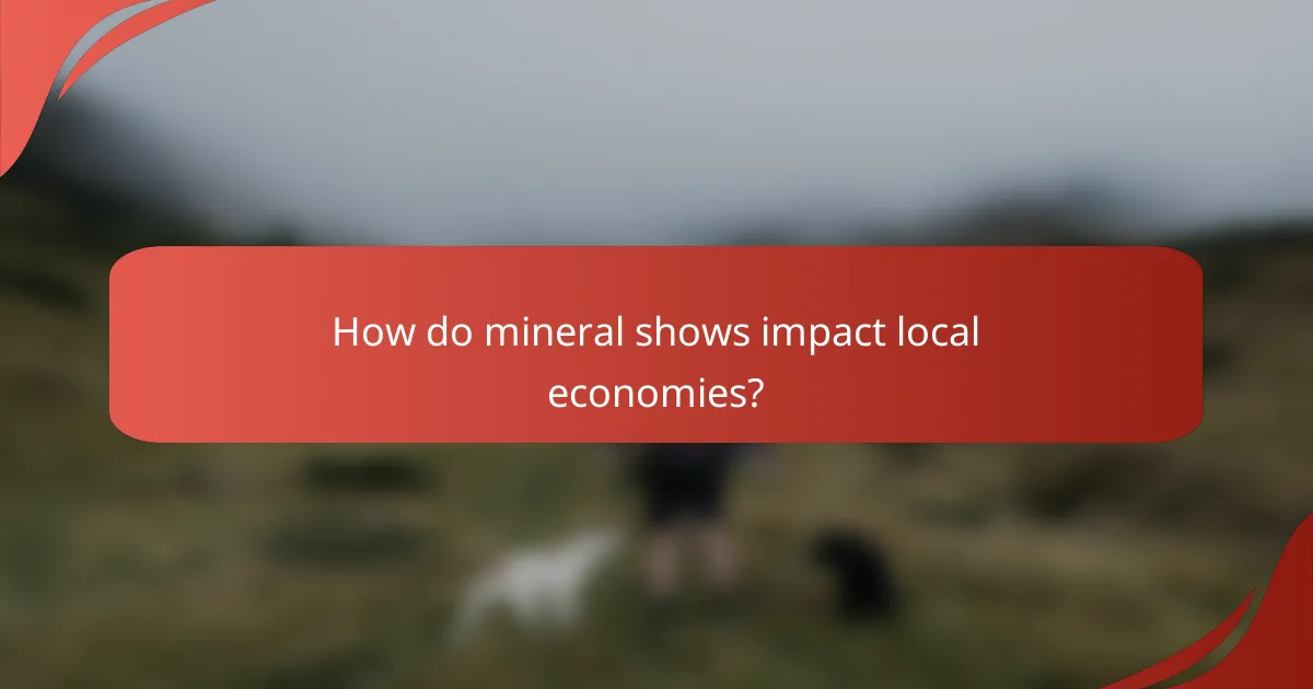 How do mineral shows impact local economies?