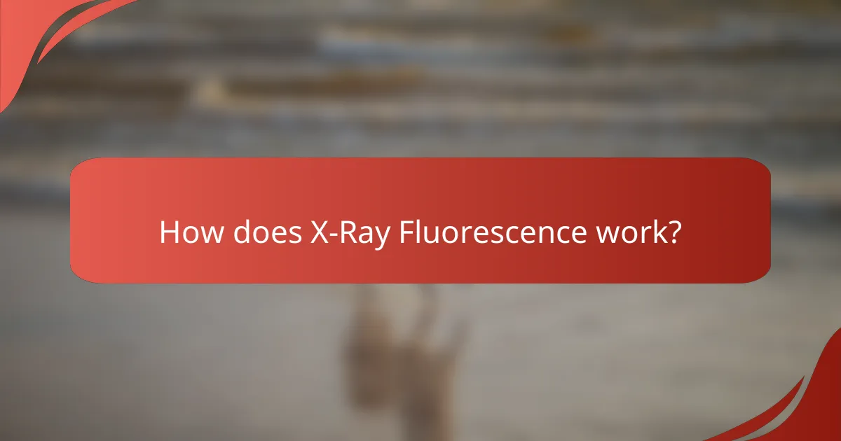 How does X-Ray Fluorescence work?