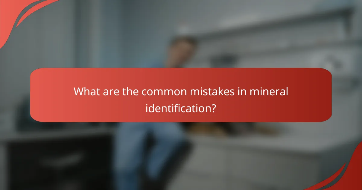 What are the common mistakes in mineral identification?