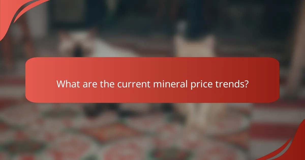 What are the current mineral price trends?