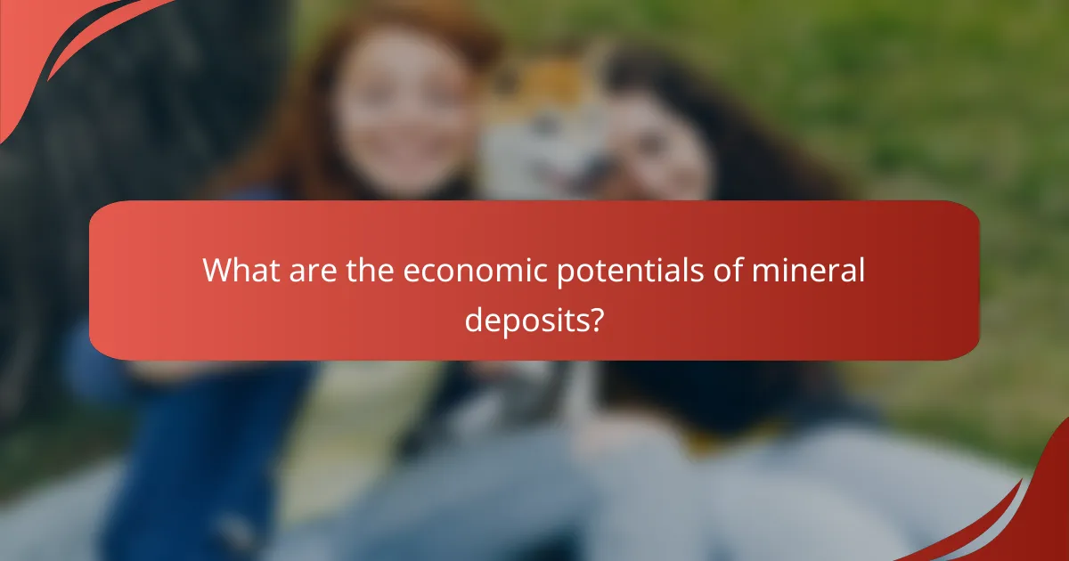 What are the economic potentials of mineral deposits?