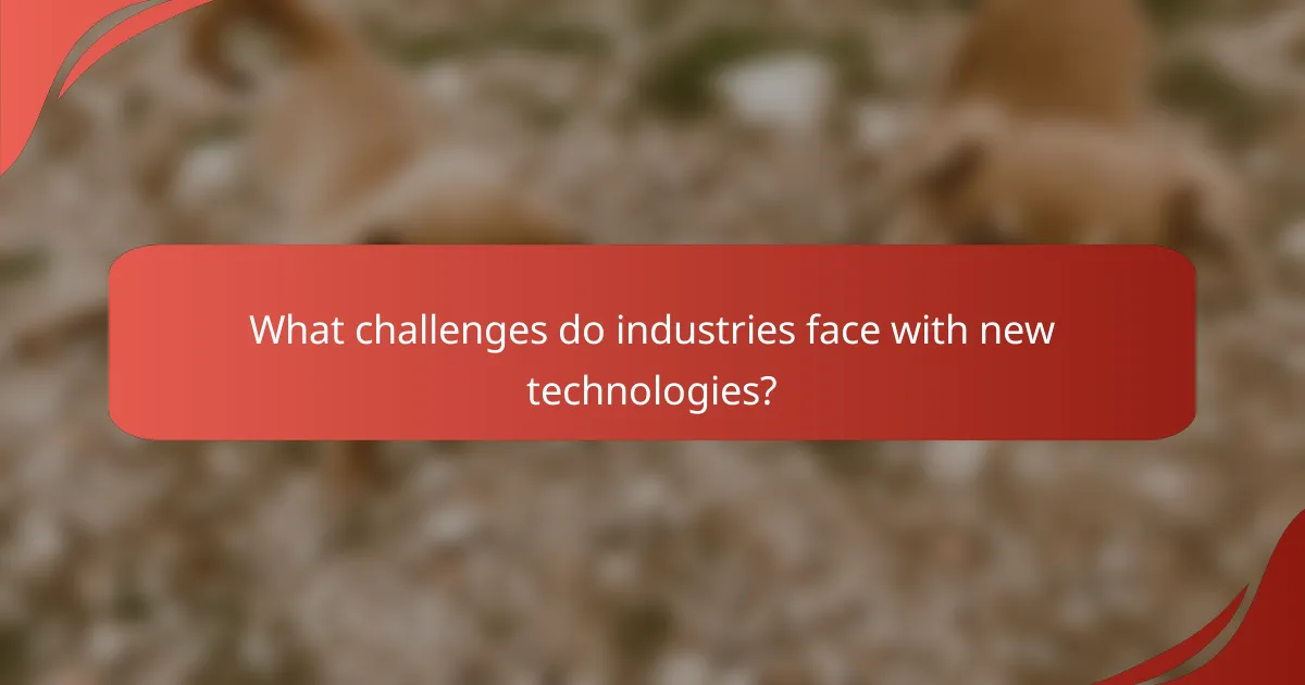 What challenges do industries face with new technologies?