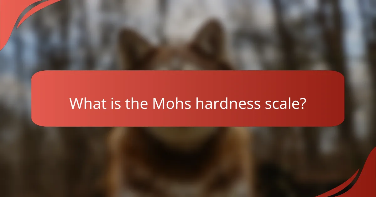 What is the Mohs hardness scale?